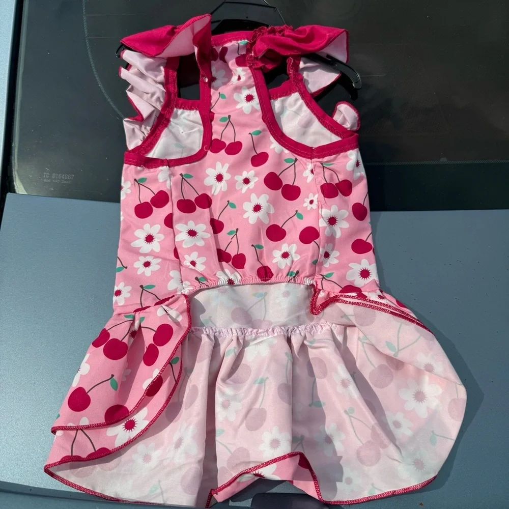 Pink Cherry Blossom Dog Dress - Pink Size large - Picture 3 of 4